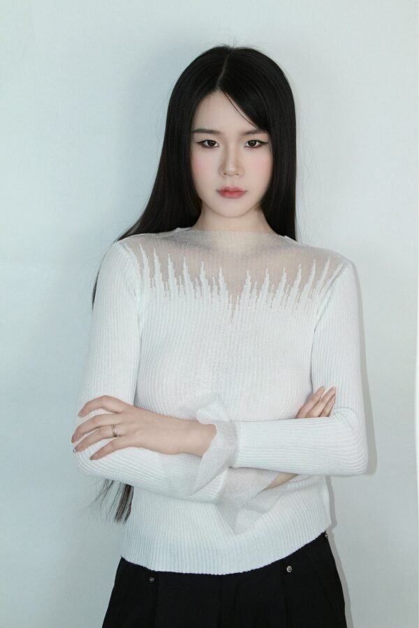 Bell-Sleeve Knitted Sweater - Image 4