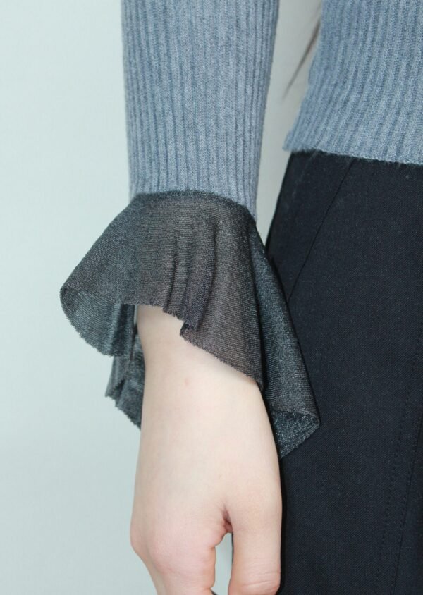 Bell-Sleeve Knitted Sweater - Image 9