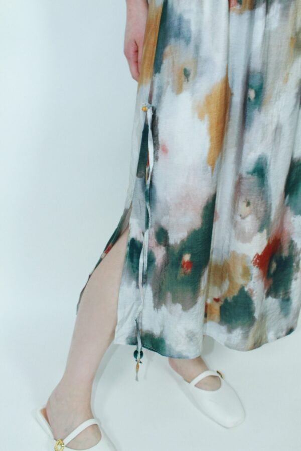 Drip-Dye Print Midi Skirt - Image 5