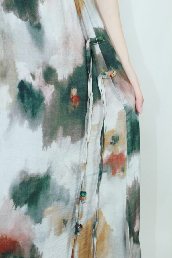 Drip-Dye Print Midi Skirt - Image 6