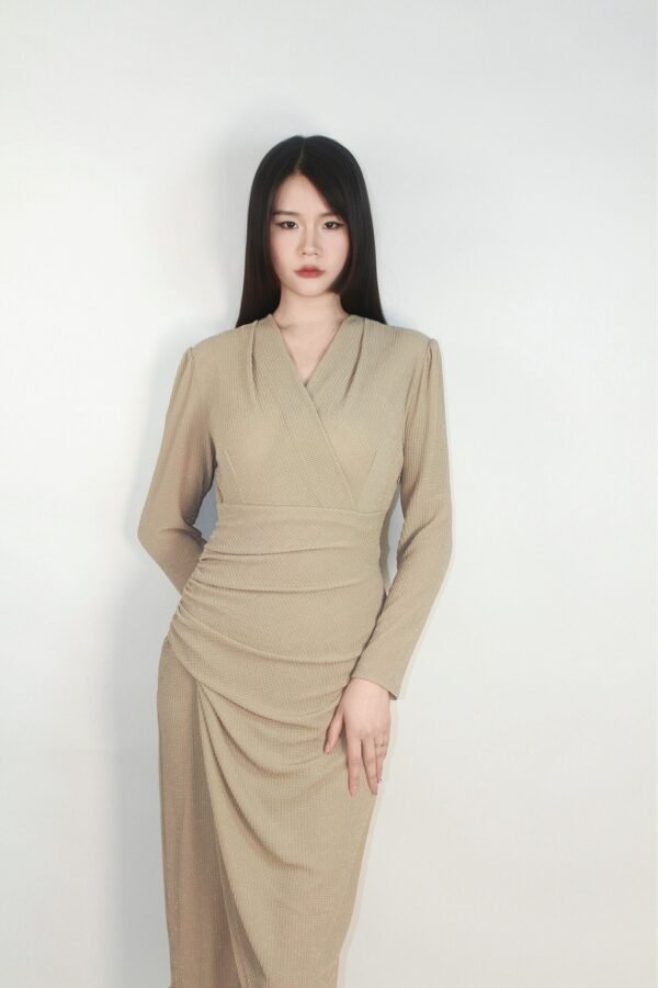 French-Style V-Neck Dress