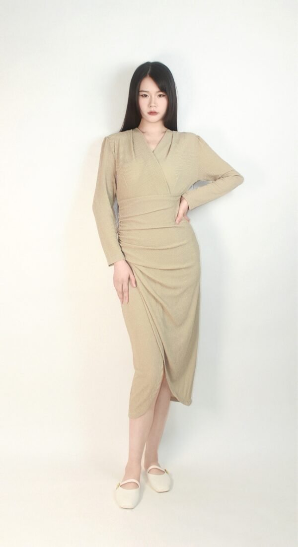 French-Style V-Neck Dress - Image 4