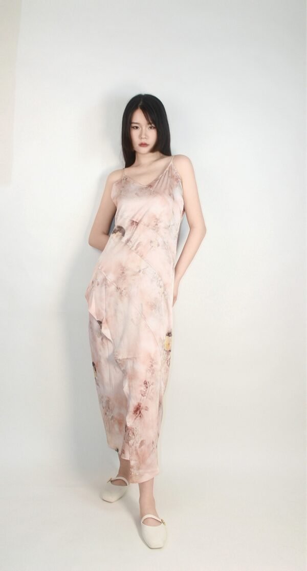 Pink Spaghetti Strap Dress - Image 3