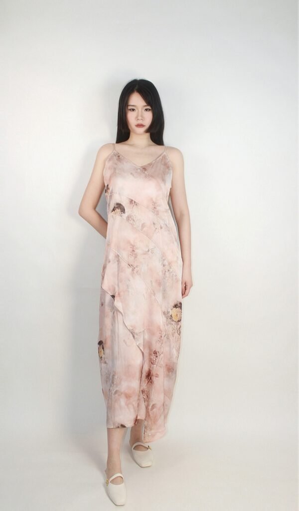 Pink Spaghetti Strap Dress - Image 4