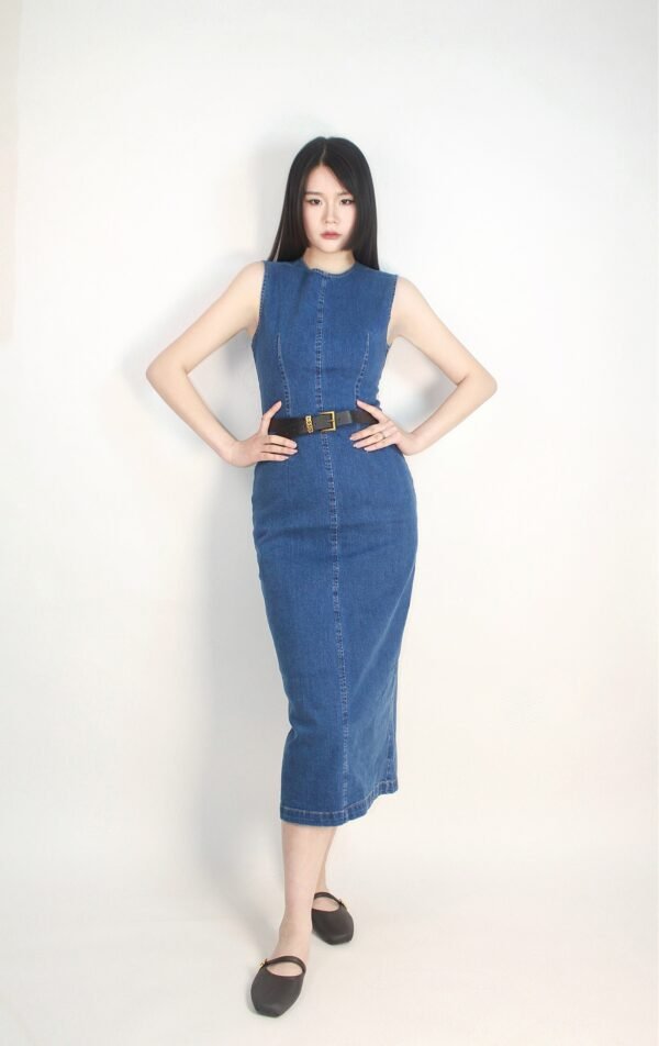 Stretch Denim Dress - Image 3