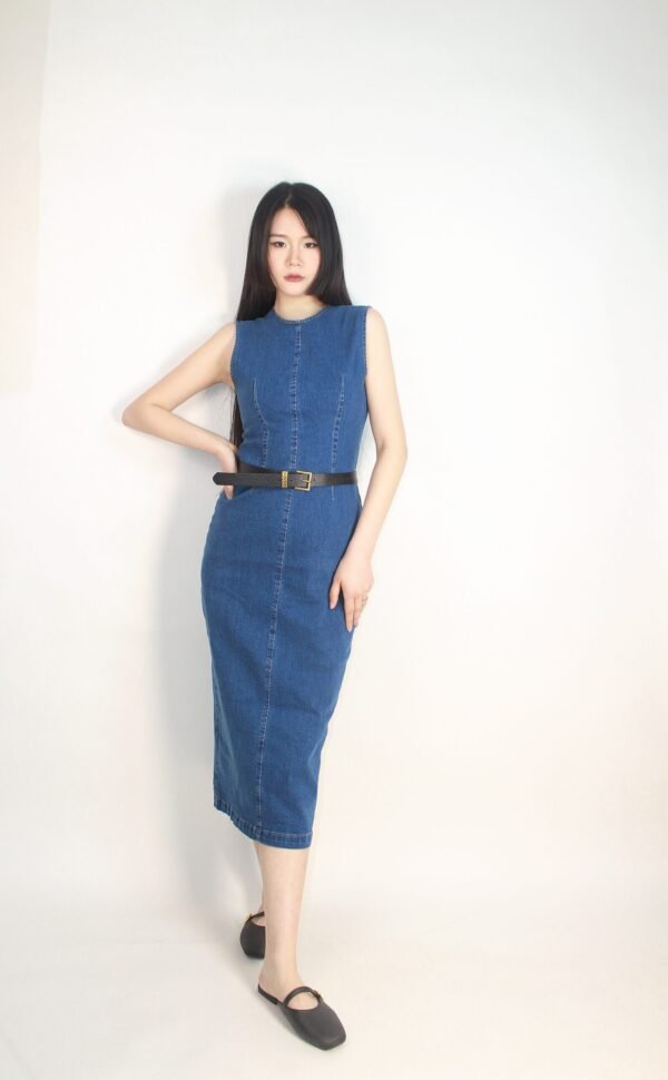 Stretch Denim Dress - Image 4
